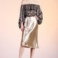 Black Satin Formal Skirt